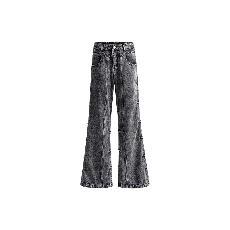 WELTER EXPERIMENT Jeans Unisex Black Gray Color-1