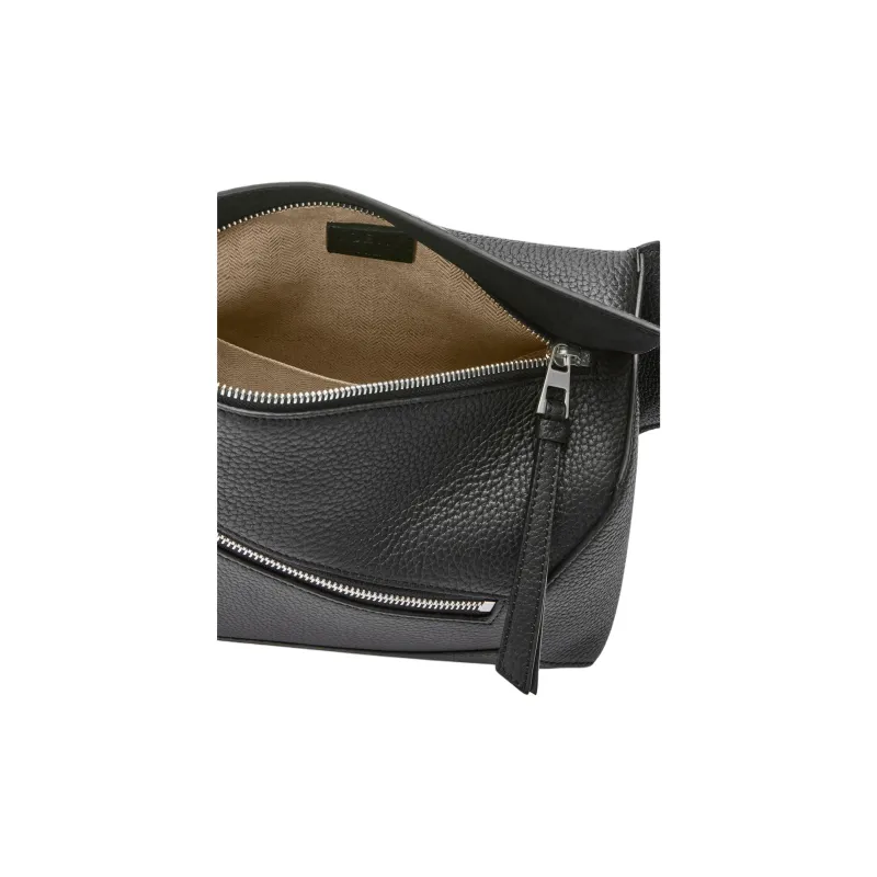 LOEWE Puzzle Grained Calfskin Fanny Pack Small Size Men's Black-4