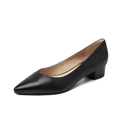 PT'SON Chunky Heel High Heels 3.5cm Women's