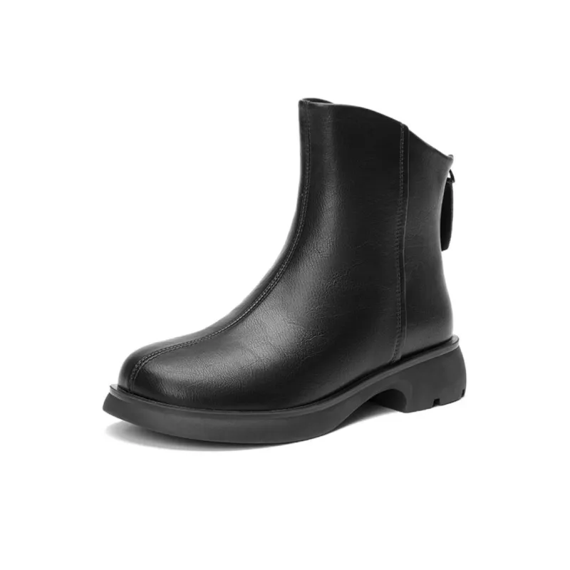DUSTO Ankle Boots Women's Beige/Black/Coffee-1