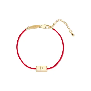 OUBI.YABI 14K Gold Plated Copper Red Cord Bracelets Women's