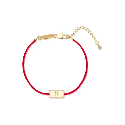OUBI.YABI 14K Gold Plated Copper Red Cord Bracelets Women's