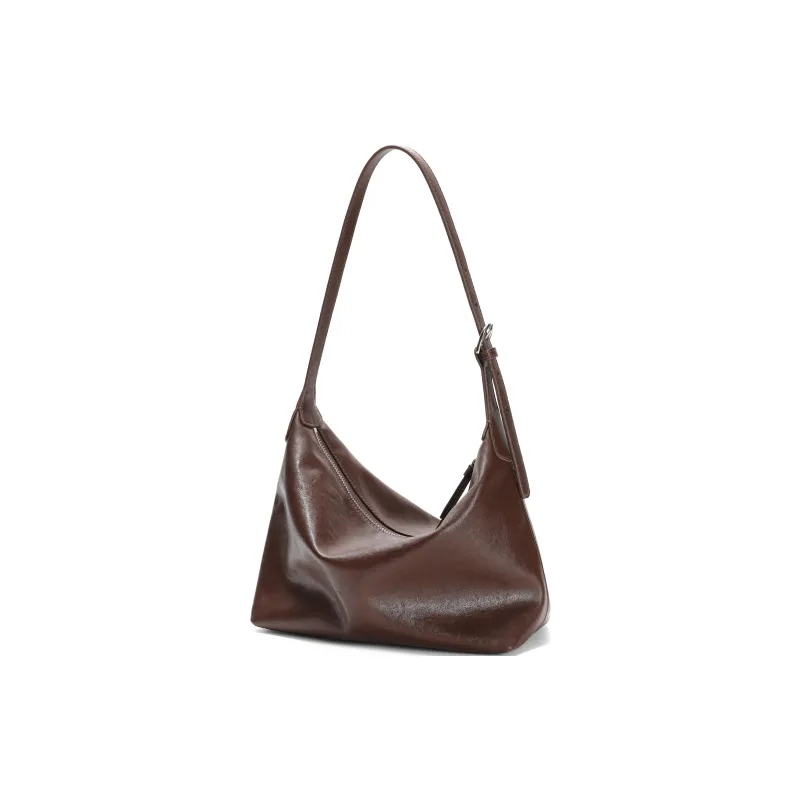 BELLE Artificial Leather Shoulder Bag, Hobo Bag, Shoulder Bag Tubas Women's Coffee-1