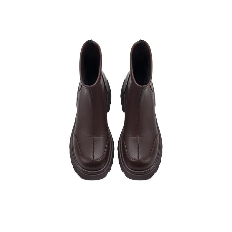 ELLE Ankle Boots Women's Black/Brown-4