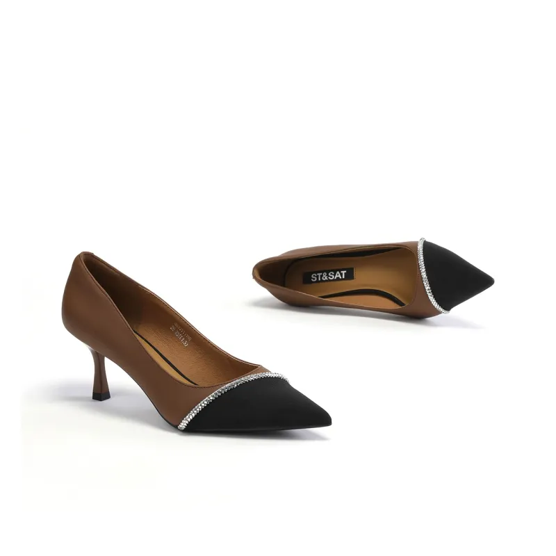 ST&SAT Slim Heel High Heels 7.4cm Women's-8