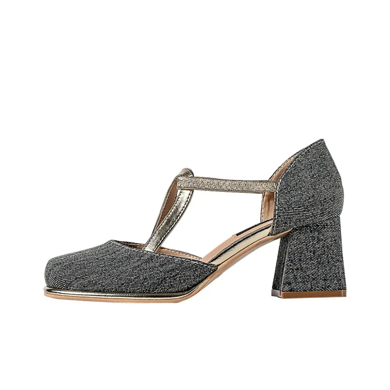 Wonderful Couple Chunky Heel High Heels 6cm Women's-10