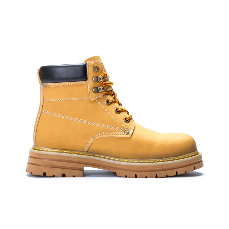 KUX Martin Boots Unisex Yellow Brown/Black-15