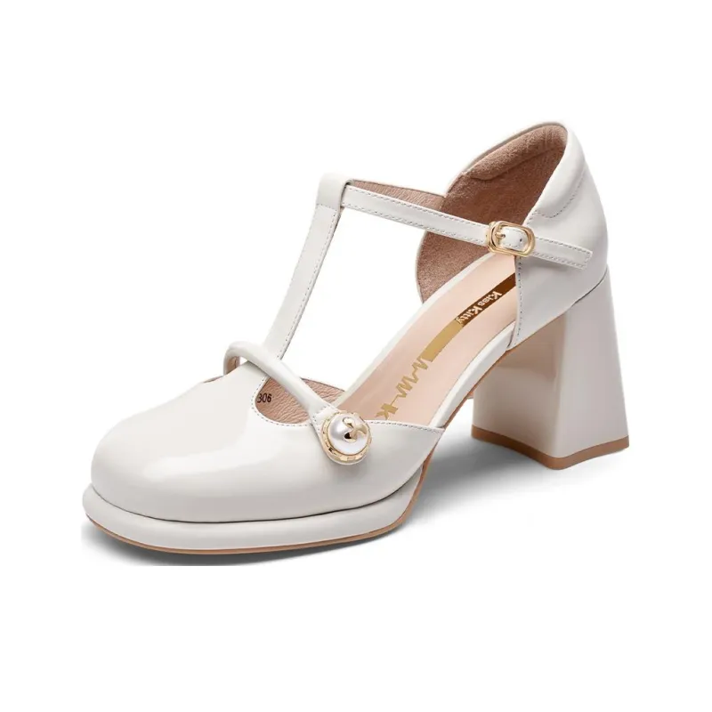 Kiss Kitty Chunky Heel High Heels Women's-1