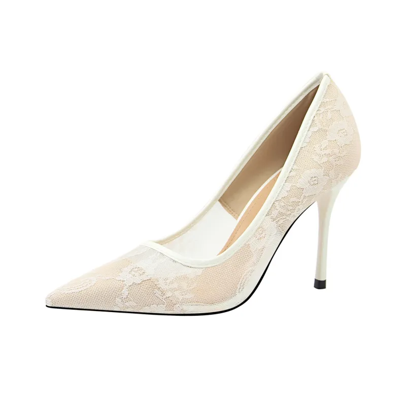 QITUMAUL Slim Heel High Heels 10cm Women's-16