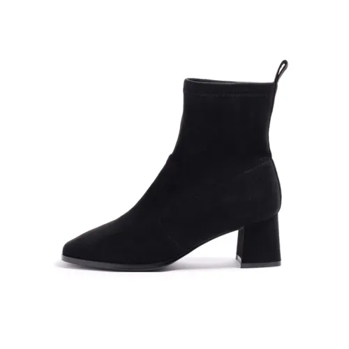 STEVE MADDEN Ankle Boots Women's Black/Apricot
