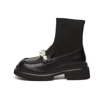 DAPHNE Ankle Boots Women's Black/Beige
