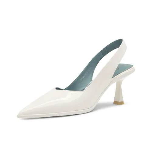 CAMEIDO Slim Heel High Heels 7cm Women's Ecru