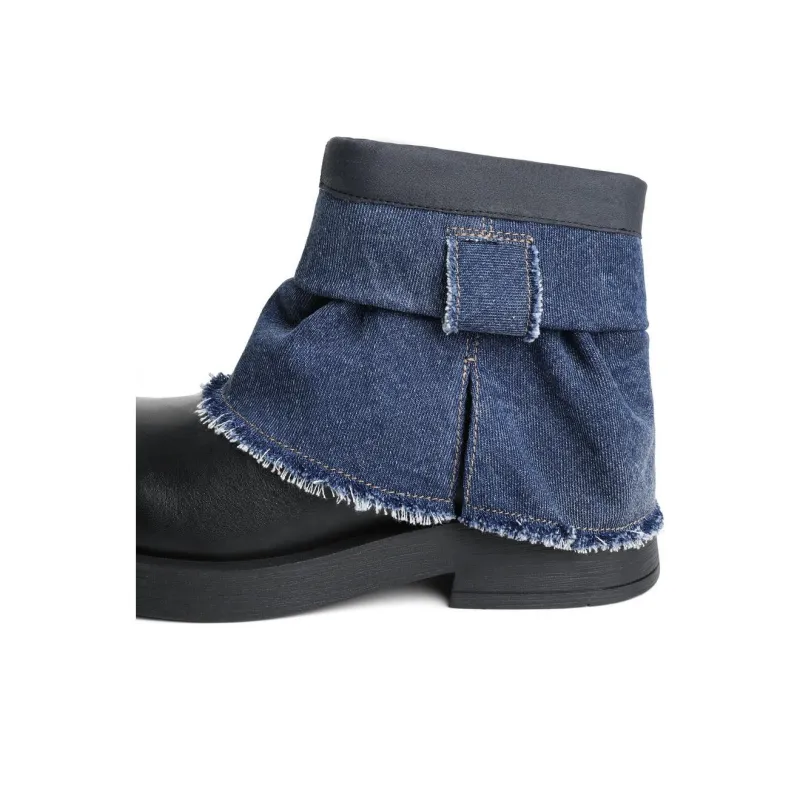 BELLE Ankle Boots 3.5cm Women's Denim Blue-3