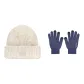 White Hat+Navy Blue Glove