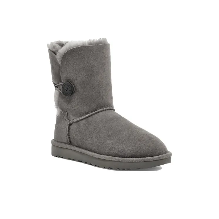 UGG Bailey Button Ii Boot Fleece Lined Gray Women's-2