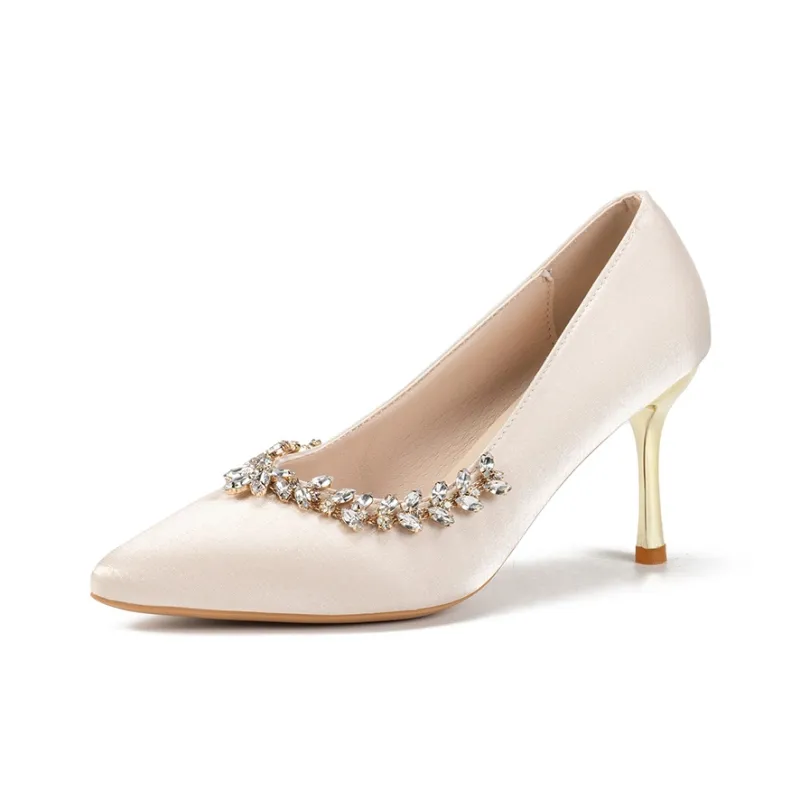 Xingdiman High Heels Women's Burgundy, White, Champagne-20
