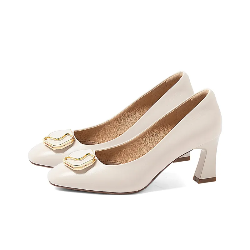 COMELY Chunky Heel High Heels 7cm Women's-2
