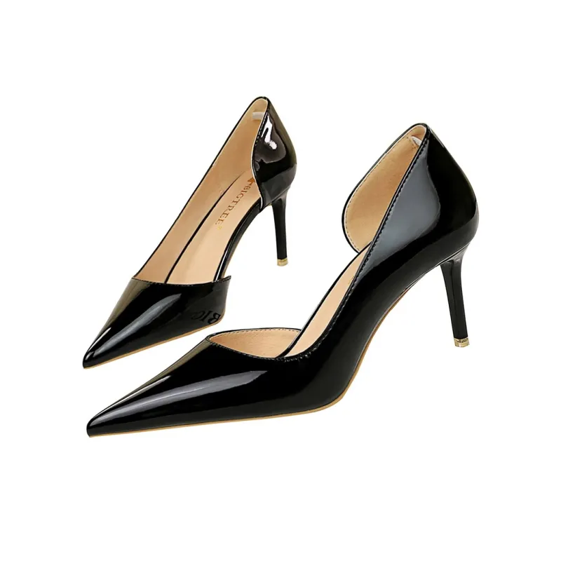 QITUMAUL Slim Heel High Heels 7.5cm Women's-1