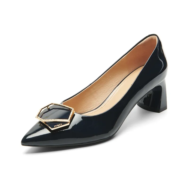 PT'SON Chunky Heel High Heels 5.5cm Women's-15