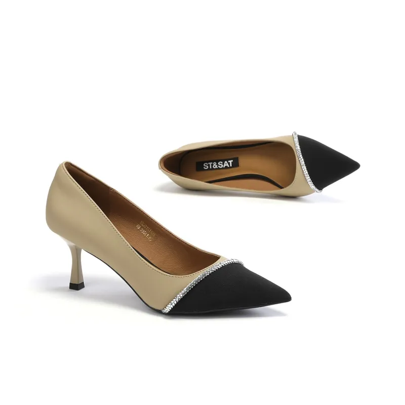 ST&SAT Slim Heel High Heels 7.4cm Women's-3