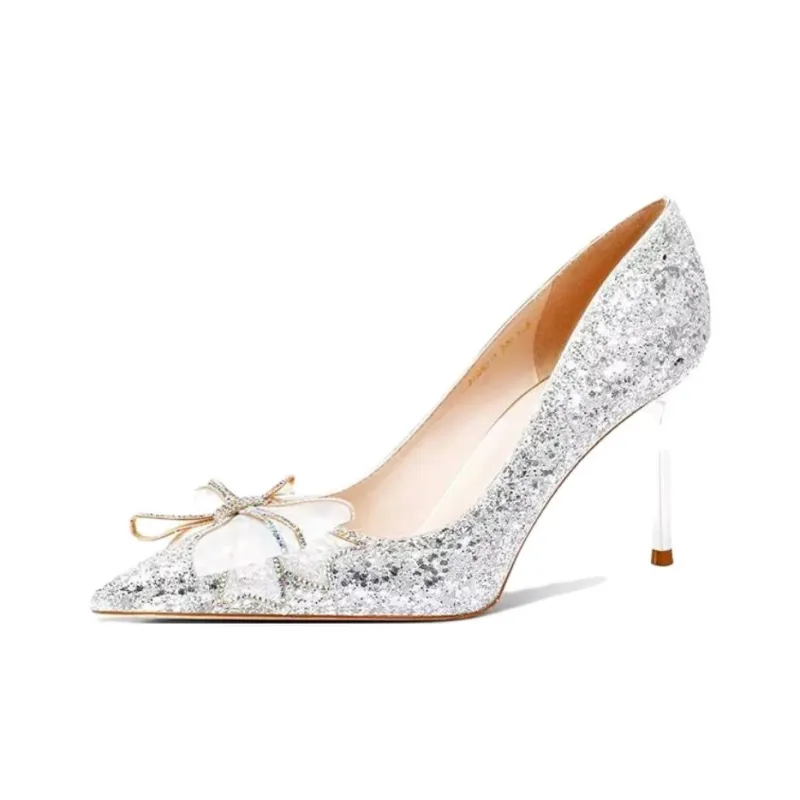 RoseDoris High Heels Women's Silver, Champagne-0
