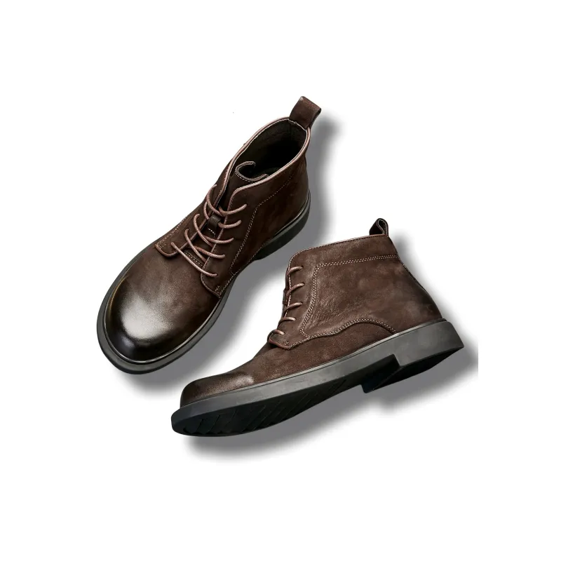 Brounvanm Ankle Boots 3cm Men's Brown-2