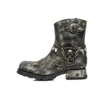 NEW ROCK Ankle Boots Unisex Black