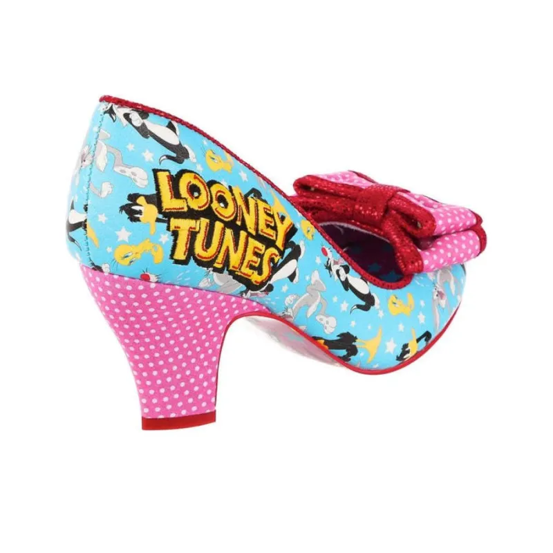 IRREGULAR CHOICE Chunky Heel High Heels 7.2cm Women's Pink Blue-3