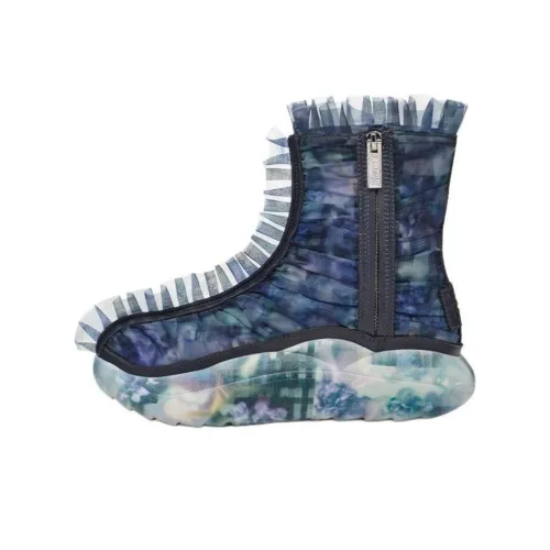 UGG Ruffle Boot Print Collina Strada Dark Blue Floral Women's