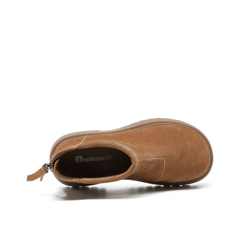 OULISASI Ankle Boots Women's Caramel/Coffee/Black-3