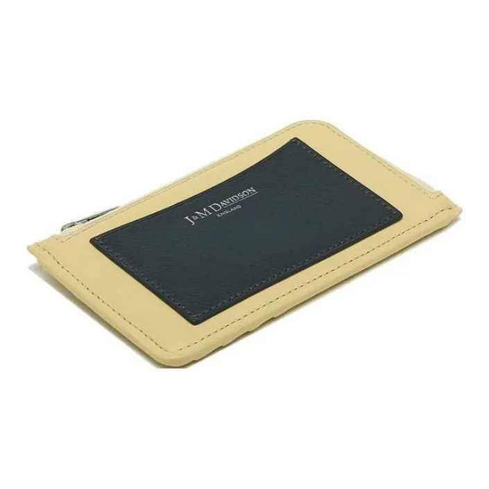J&M Leather Card Holder Women's Light Yellow-2