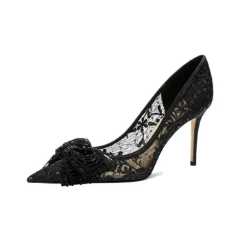 Zubumei Slim Heel High Heels Women's Black