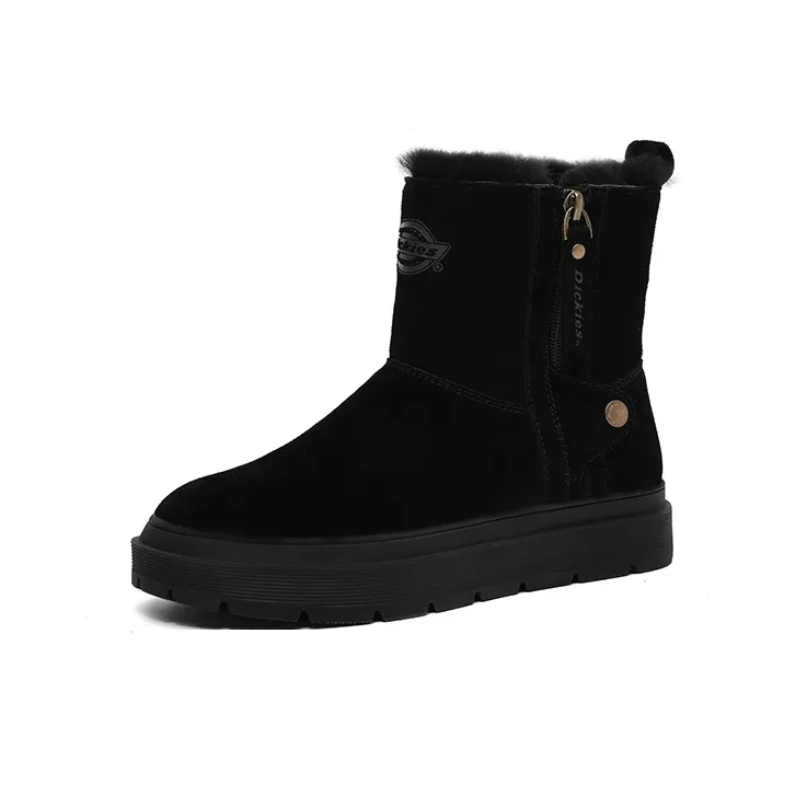 Dickies Fashion Warm Wear-Resistant Slip-Resistant Coverage 13.5cm Snow Boots Women's Black-1
