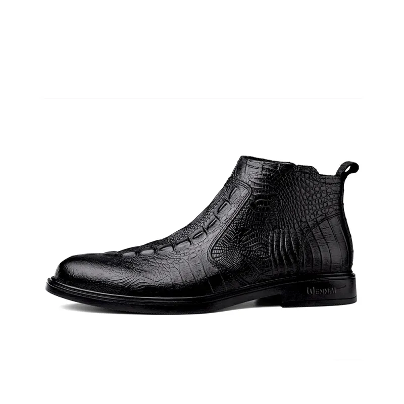 Wen Nai Ankle Boots Unisex Black-0
