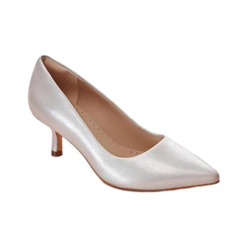 Clarks Slim Heel High Heels 5.5cm Women's Silver-1