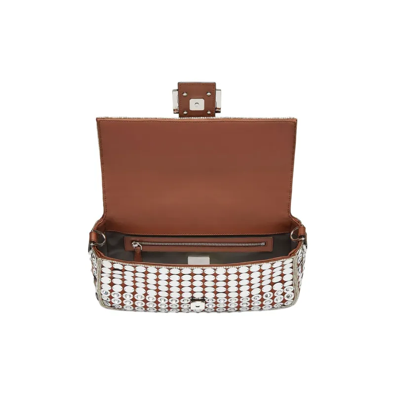 FENDI Baguette Polyester Baguette Bag, Shoulder Bag, Portable Crossbody Bag Women's Multicolor-3