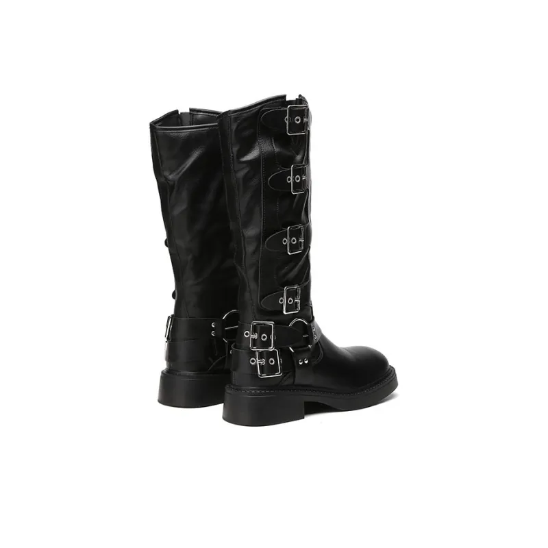 Jin Baichuan Knee-high Boots 4cm Women's-3