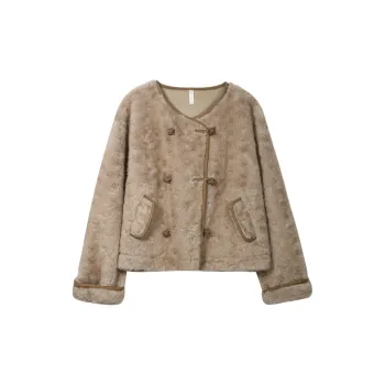 MISHOW Velvet feel Coat Women's Light Khaki