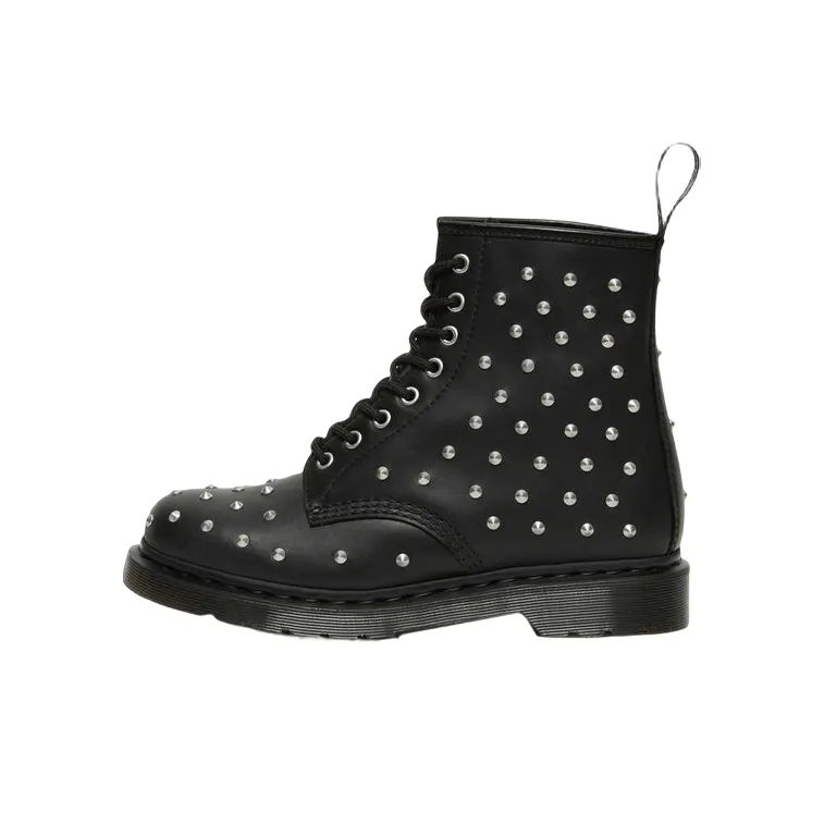 Dr. Martens 1460 Stud Wanama Leather Lace Up Boots 'Black' Women's-0
