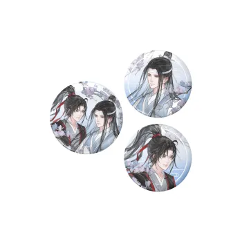 TENGXUNSHIPINCAOCHANGDI Emperor's Smile Collection Wei Wuxian/Lan Wangji Merch Badge Flowing Poppy Keychain Badges