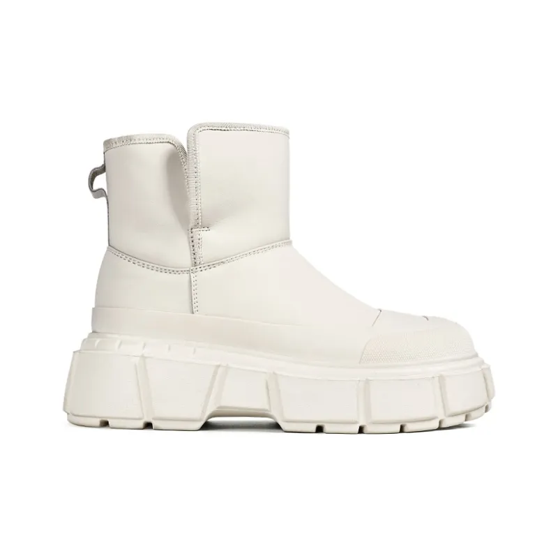 CAMEIDO Snow Boots Women's Beige/Black-2