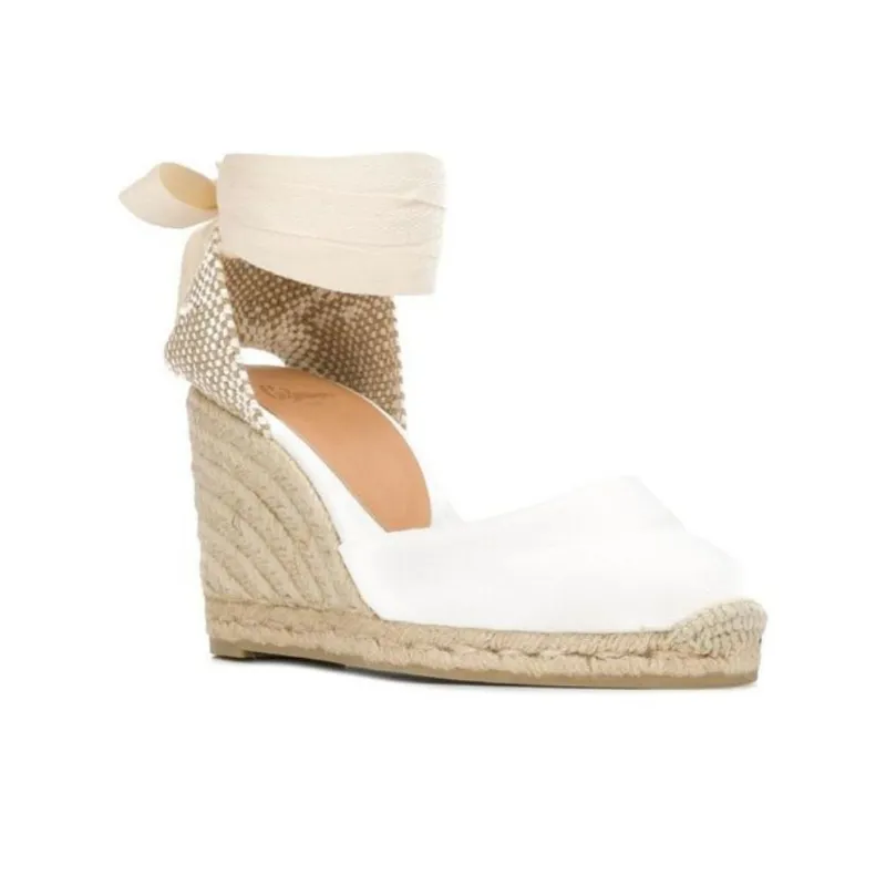 Castañer Wedge Heel High Heels Women's White-2