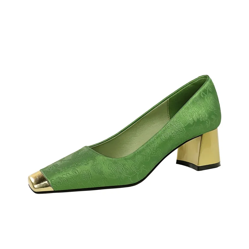 QITUMAUL Chunky Heel High Heels 5cm Women's-10