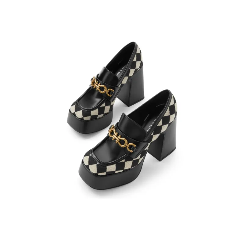 CHARLES&KEITH Chunky Heel High Heels 11.2cm Women's-5