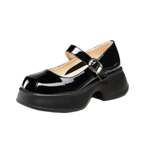 KANGNAI High Heels Women's Black/Earth Yellow