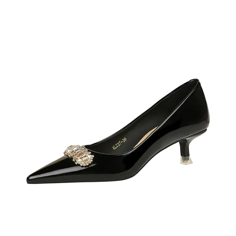 QITUMAUL Slim Heel High Heels 4.5CM Women's-0