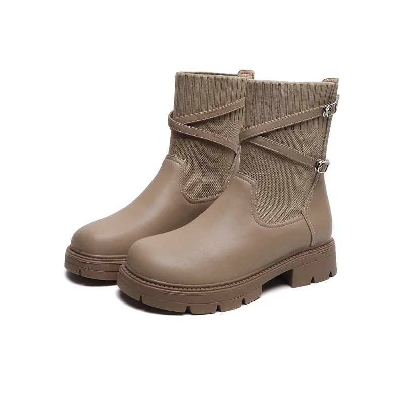 Mulinsen Crisscross Strappy Boots Women's-6