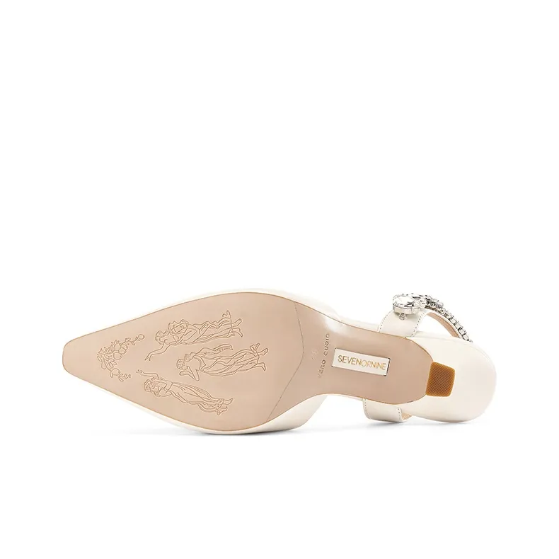7or9 Fragrant Snow High Heels 7cm Women's White-4