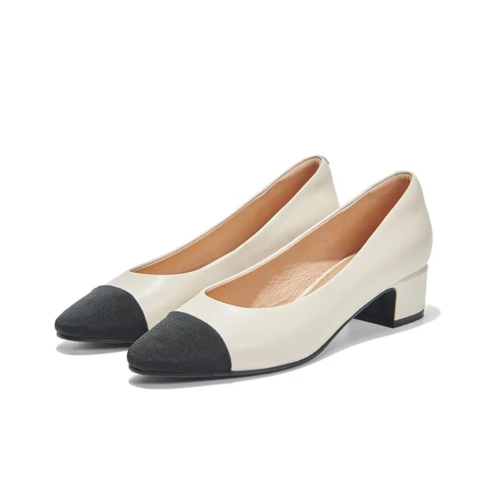 PT'SON Chunky Heel High Heels 4cm Women's-11