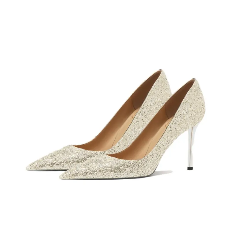 Zubumei Slim Heel High Heels 8cm Women's-10